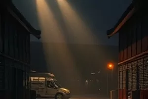 《镜片背面》剧照，验光师手中的镜片与写有编号的纸片