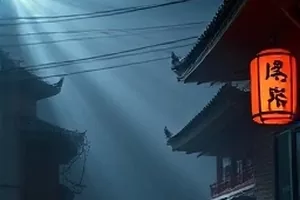《北纬五十九度的雪》剧照，雪夜无线电操作台与暖黄色台灯