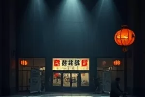 《盐沼纪事》纪录片画面，盐田水面倒映晨光，巡护员剪影站在堤上